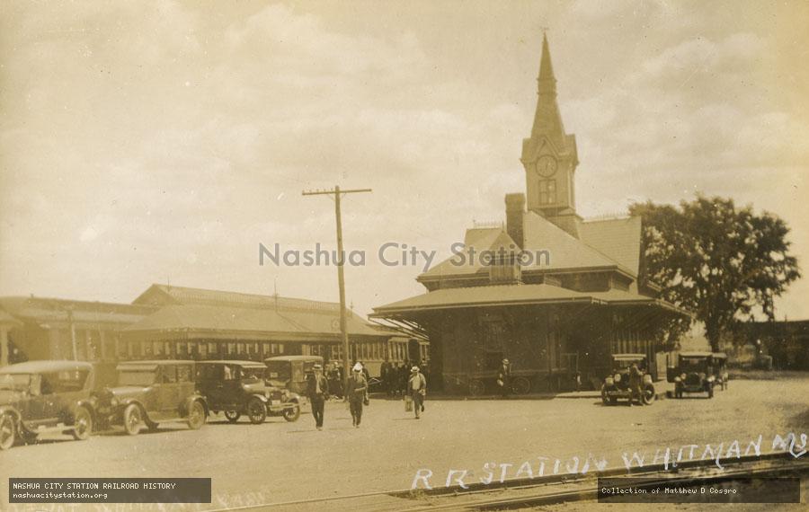 Postcard: Railroad Station, Whitman, Massachusetts